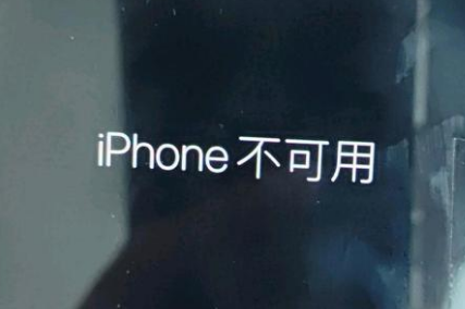 临县苹果服务网点分享锁屏界面显示“iPhone 不可用”如何解决 